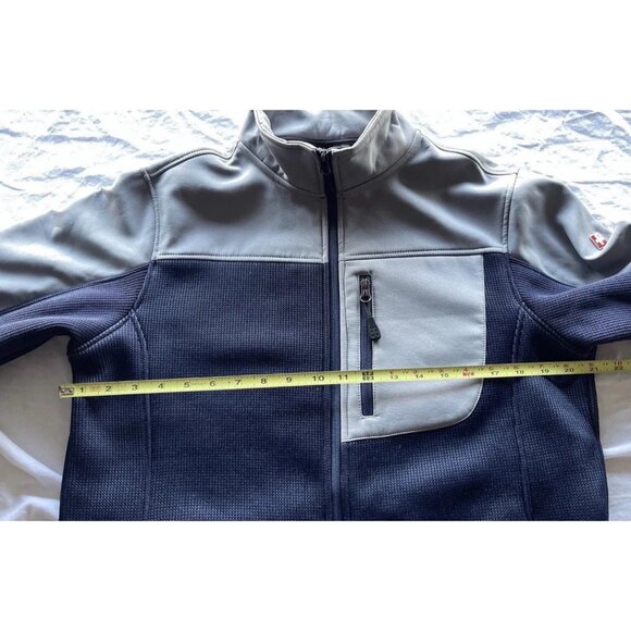 Swiss Tech Full Zip Neck Fleece Jacket Sweater Navy Pullover Mens sz small 34-36 - Picture 5 of 16